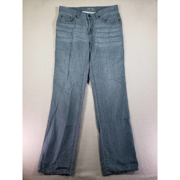 Abito Mens Jeans 30X32 Gray Denim Low Rise Straight Leg Linen Comfort Vacation‎ - Picture 1 of 13